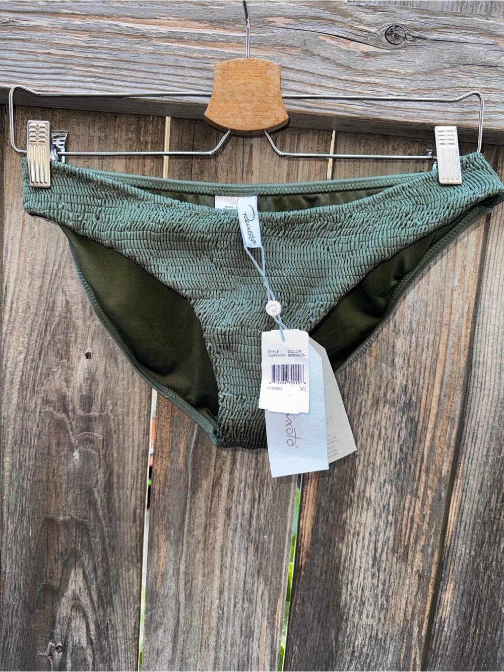 Peixoto Cayo Smocked Front Bikini Bottom Size XL